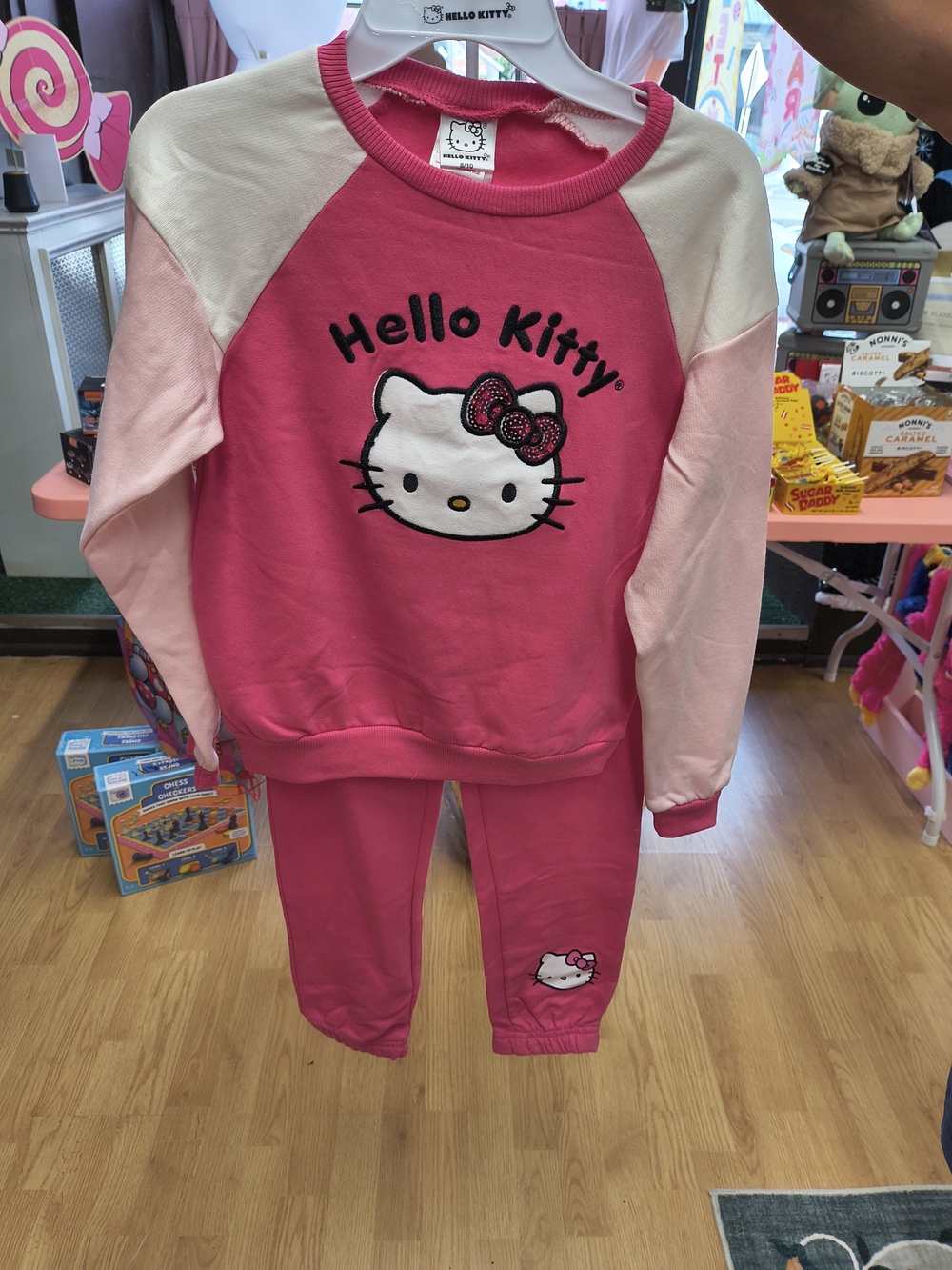 Hello Kitty Girls' Pink Colorblock Pajama Set